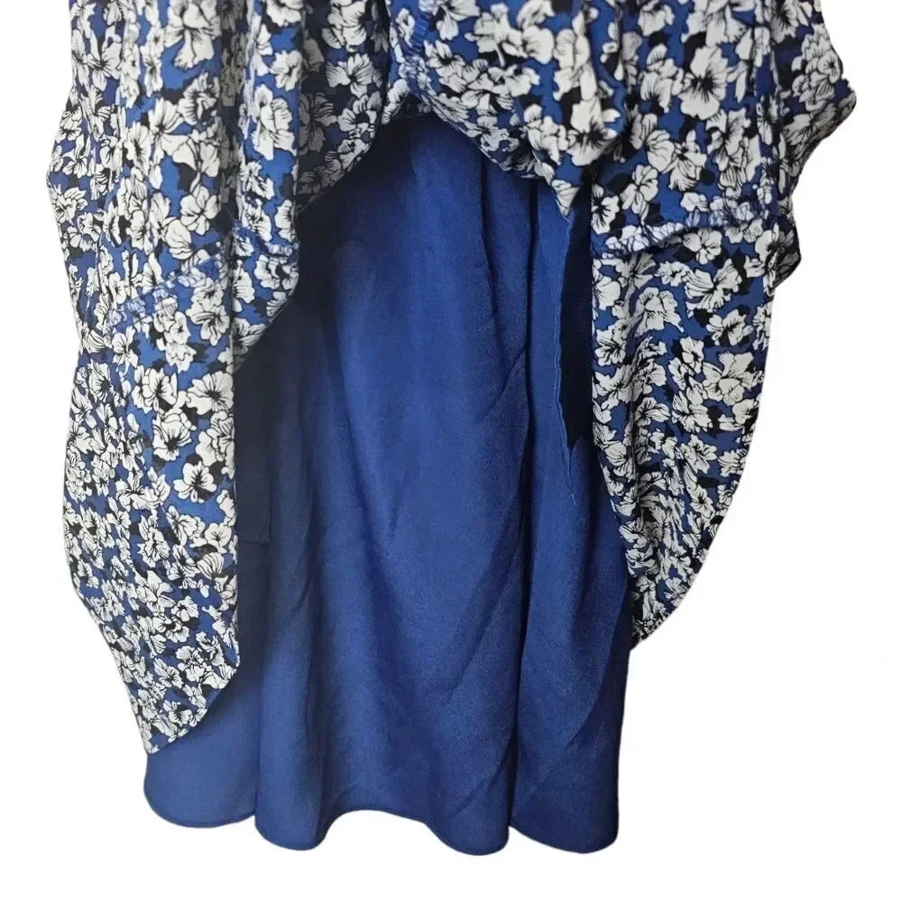 J.Crew Blue Flowers Summer Dress Halter Sz 00 - Picture 6 of 9